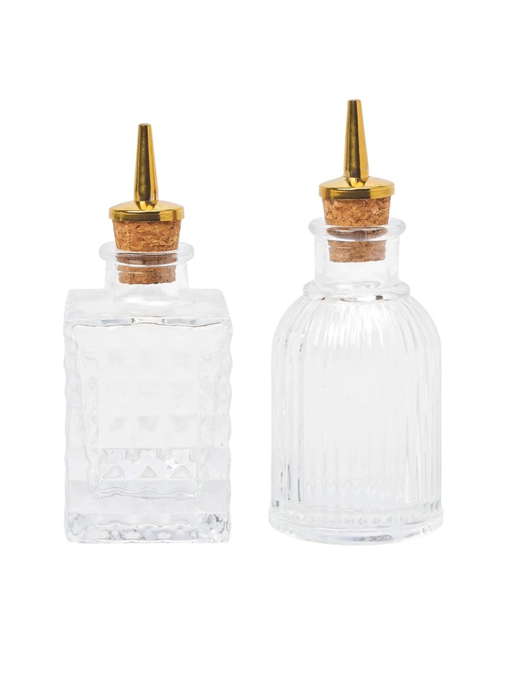 NIB Set of 2 Bitters Glass Bottles